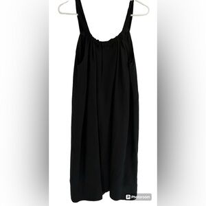 Garnet Hill Black Silk Shift Dress